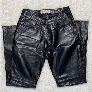 Black leather pants